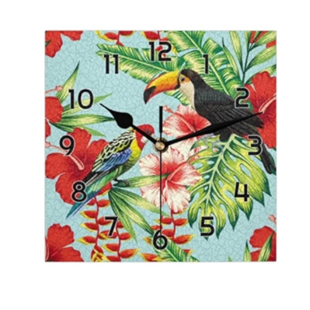 Tropical Bird Wall Clock 8” - NEW IN BOX
